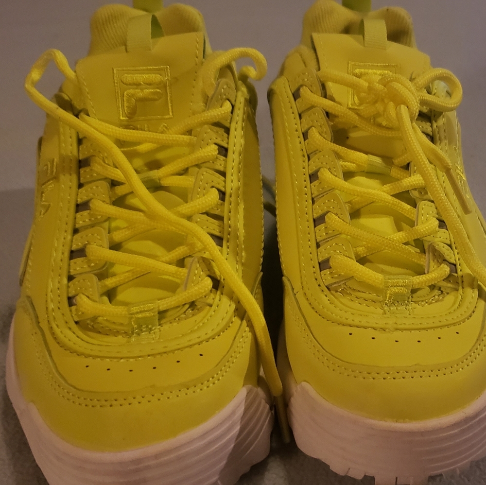 Fila women's sneaker, lime green, bright yellow 7